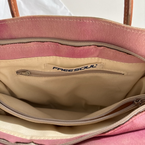 Free soul hand bag leather trimmed - Picture 5 of 10